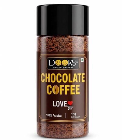 Dooks Premium Chocolate Instant Coffee 120g | 100% Arabica Coffee | Rich Chocolate Flavour | Hot & Cold Coffee Mix